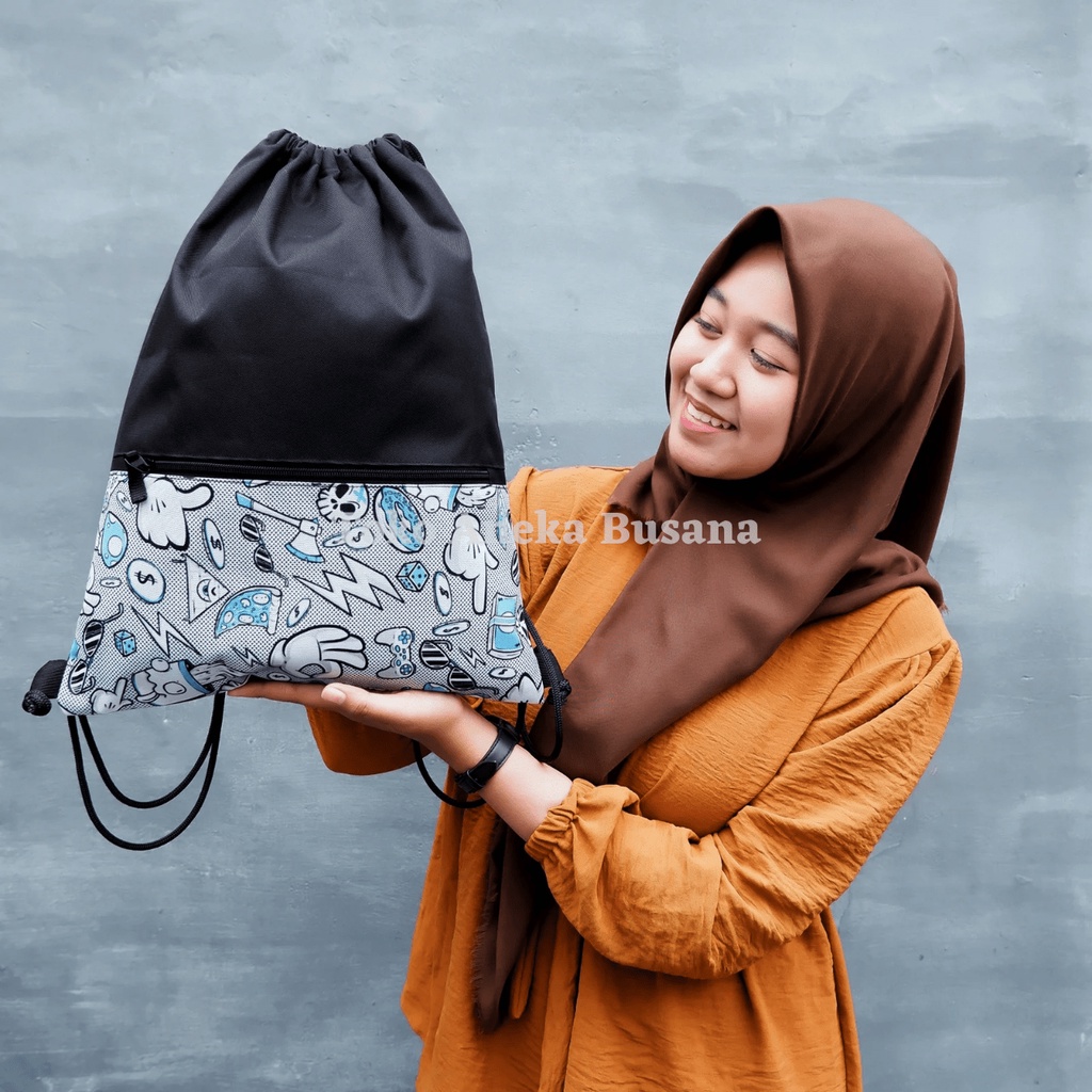 Tas Serut Wanita String Bag Tas Travel Drawstring Bag Tas Ransel Serut Wanita MTS003