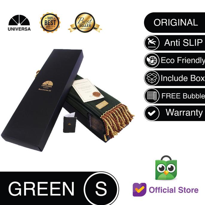 Sajadah Kepala Hijau (S)- Sajadah Polos Bulu Rumbai UNIVERSA