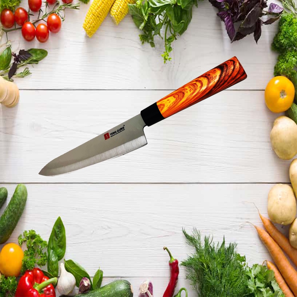 Pisau Dapur Gg Fiber Ying Guns Stainlless Stell  Kitchen Knief ( G1100 )
