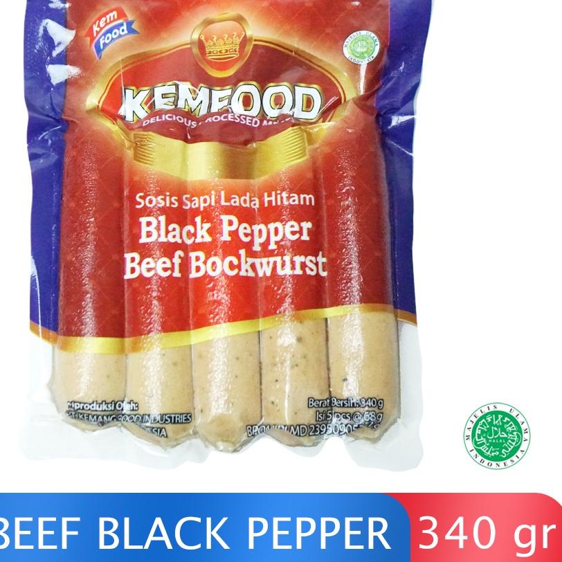 

✳ Kemfood Sosis Sapi Black Pepper Beef Bockwurst - 340 gr ➽