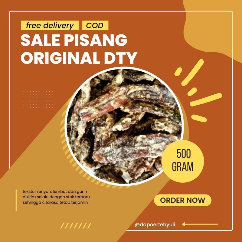 

Sale Pisang Sisir DTY | Snack Kiloan | Snack Cemilan - 500 gram