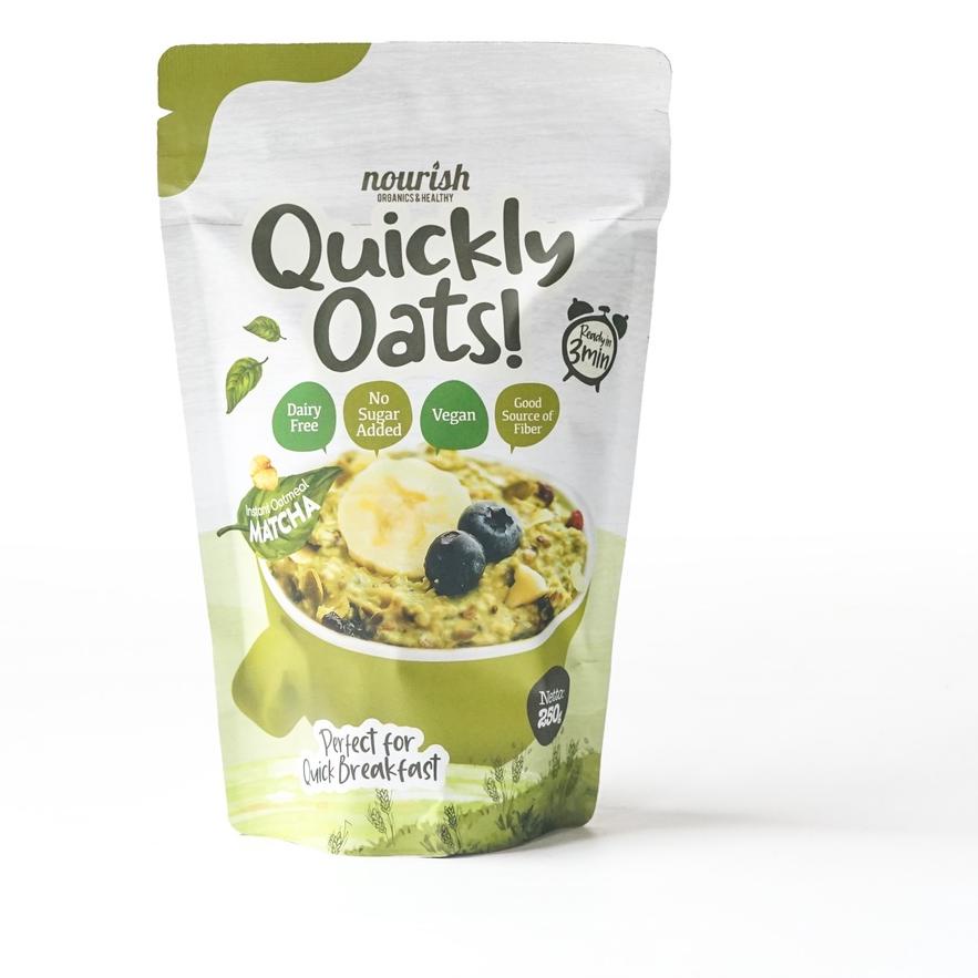 

✥ Quickly Oats! Instant Oatmeal Matcha Buy 1 Get 1 Free (250gr x 2pc) ✈