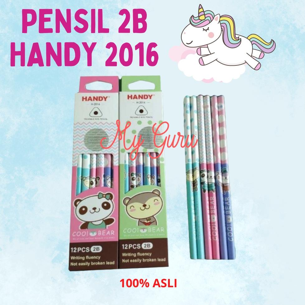 

D32 [PAK] PENSIL / PENCIL 2B HANDY 2016 / 2017 / 2018 / 2019 / 2020 / 2021 / 2022 / 2023 (ISI 12 PIECES) TREND KEKINIAN ▲