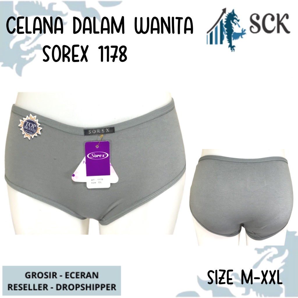 CD Wanita SOREX 1178 Bahan Katun / Celana Dalam Extra Lembut Katun  - sckmenwear GROSIR