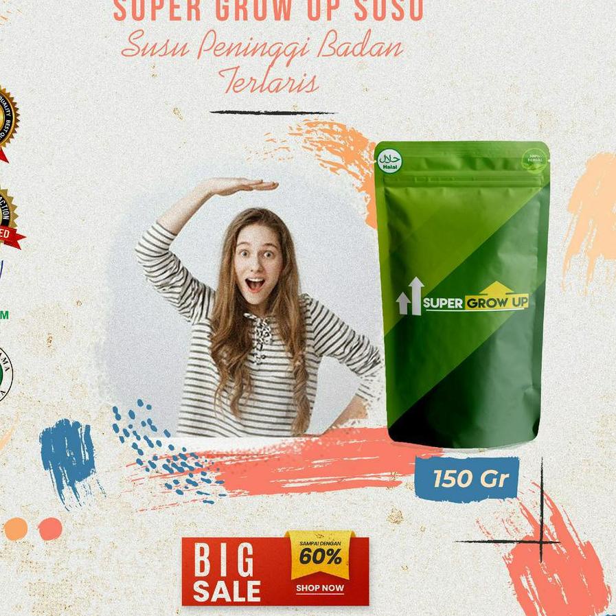 

Limited |KG7|SUPER GROW UP SUSU – Peninggi Badan Original Terlaris / susu penambah tinggi badan