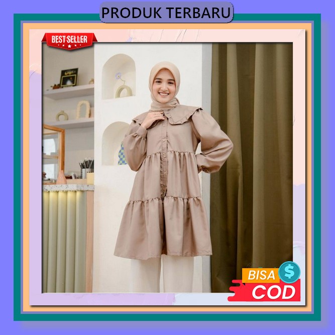 New One Set Long Tunik Regina Crinkle Airflow// Setelan Long Tunik Wanita Regina Terbaru 2022 Atasan
