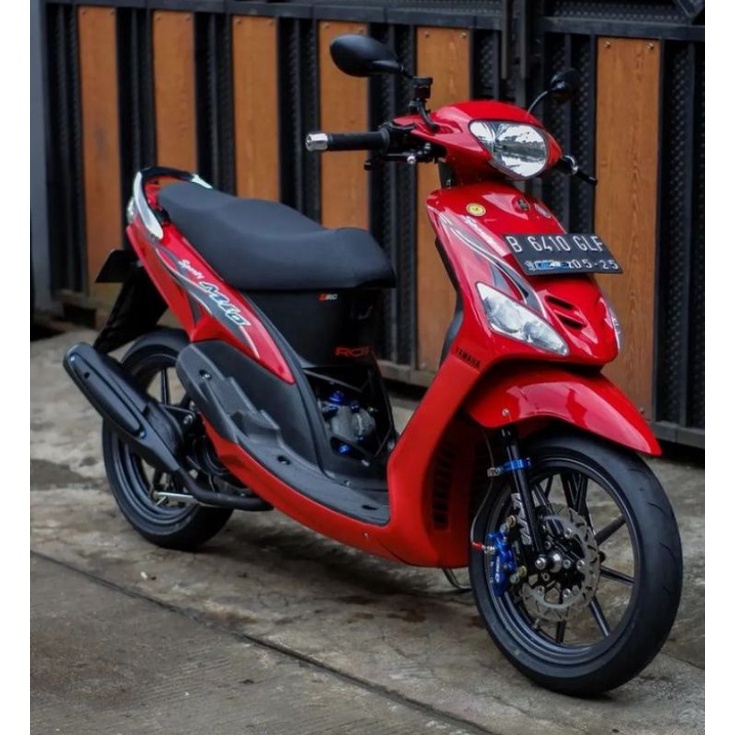 Striping lis stiker standar ori Yamaha Mio sporty 2005 SE merah Stiker ori Mio sporty 2005