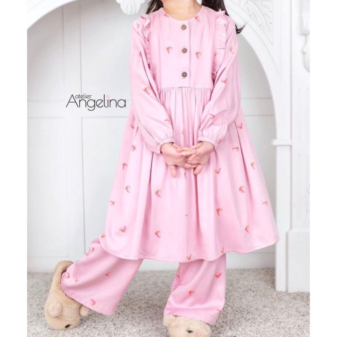 PRELOVED LITTLE ZAHRA WATERMELON PINK 1-2 ATELIER ANGELINA