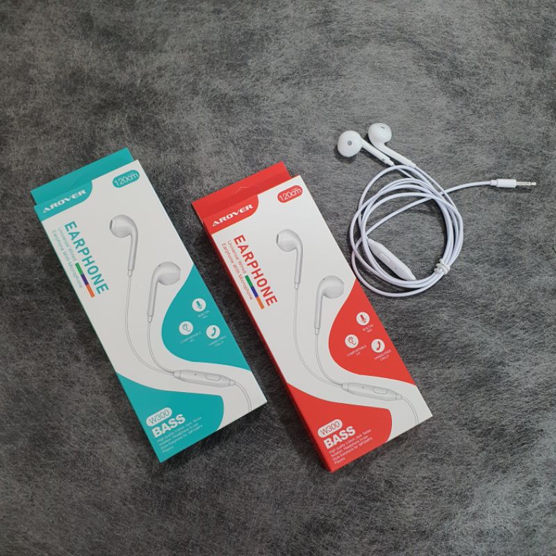 Headset Class A《AROVER W300》Headset Premium Quality + Microfone / GARANSI