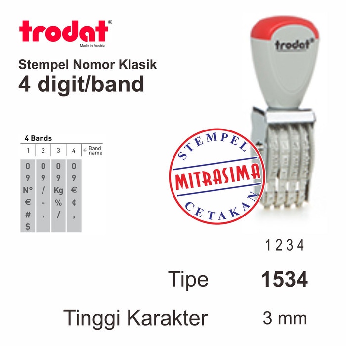 

Terlaris Stempel Klasik Nomor Merk Trodat 4 Digit
