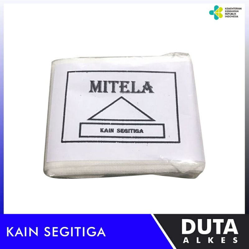 mitela kain segitiga putih 115cm