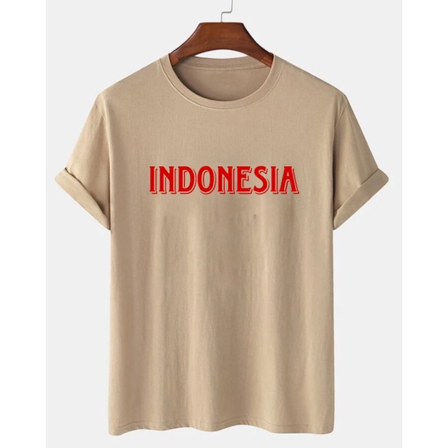 Kaos Pria Indonesia Baju Oblong Wanita Pakaian Atasan Unisex Dewasa Tshirt Distro Lengan Pendek Cod