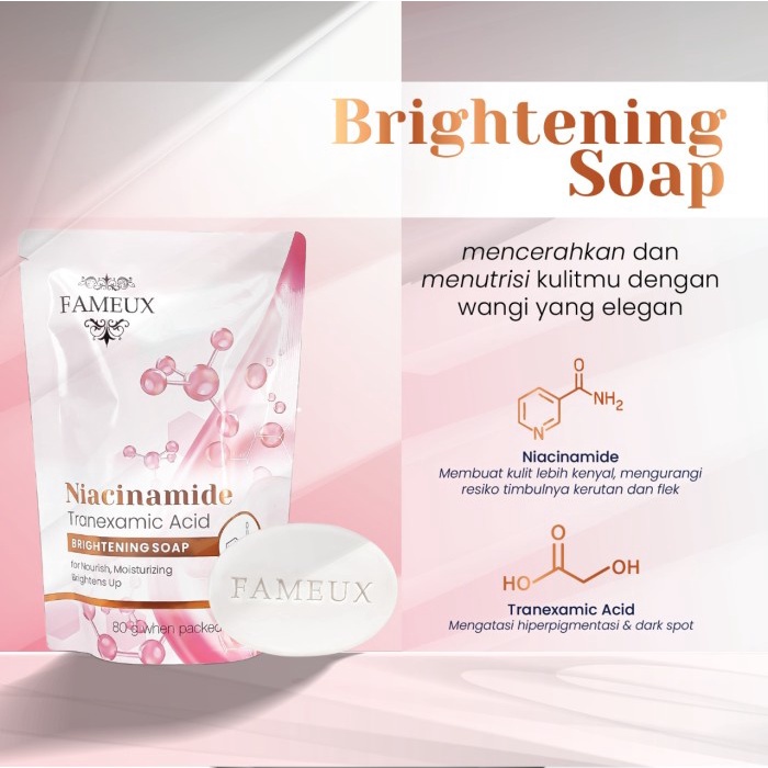 Fameux Brightening Soap Sabun Pemutih Badan