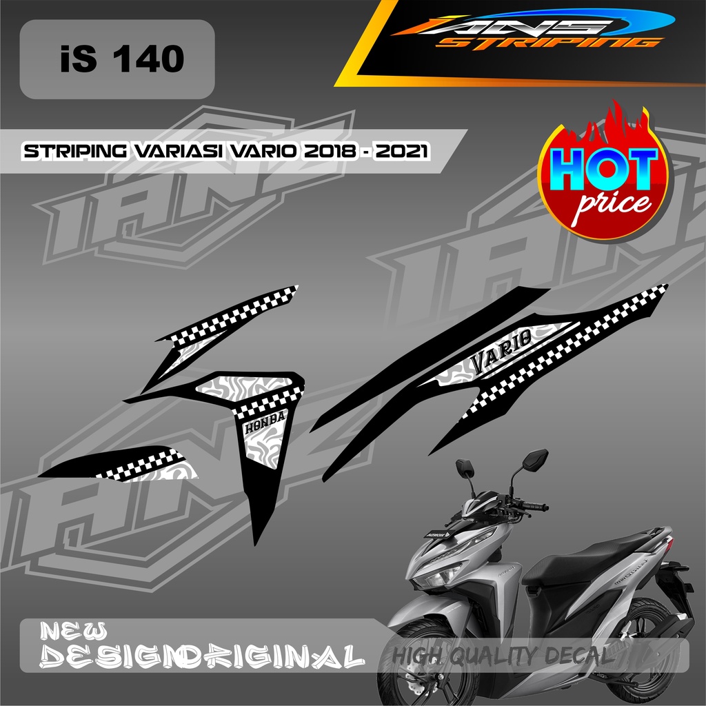 DECAL VARIO STRIPING  125 /150 KONSEP RETRO BERBAHAN HOLOGRAM / NON HOLOGRAM SUDAH MENGGUNAKAN LAMINASI IS140