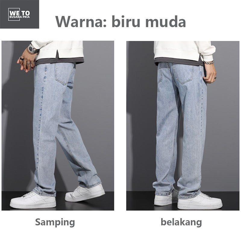 Jeans abu abu gelap celana jeans kulot pria straight jeans celana cowo kekinian ootd korean style outfit pria outfit cowok keren celana gombrong pria  Celana panjang pria dewasa