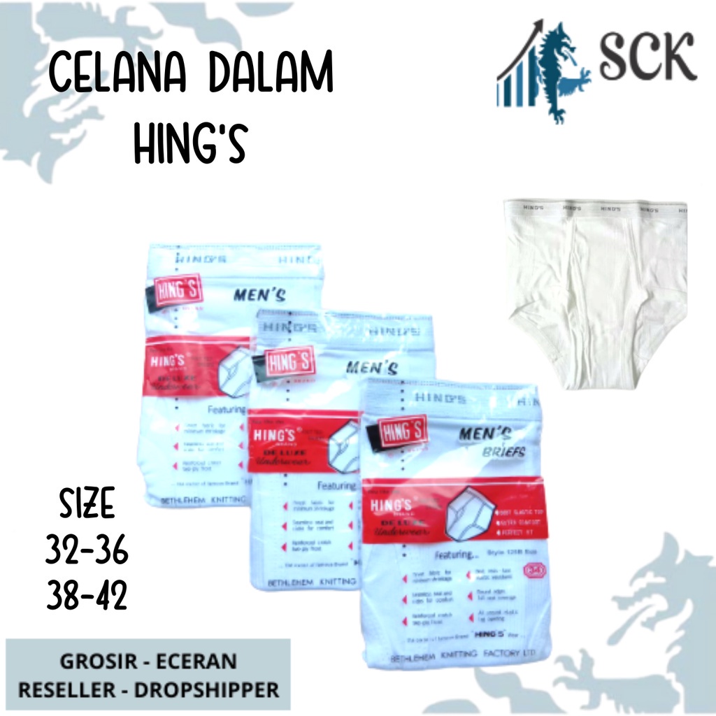 CD Pria HINGS PUTIH POLOS / CELANA DALAM MODEL BOXER - sckmenwear GROSIR