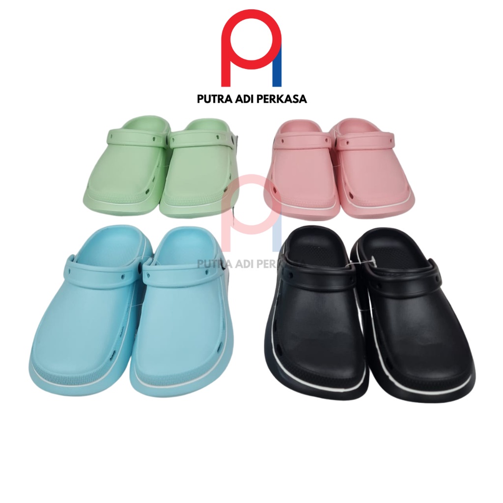 Sandal Baim Kodok Fuji Warna Pastel Wanita Polos Dua Kaki V-10