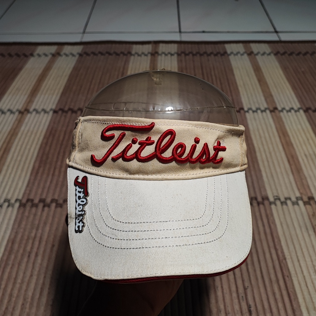 Topi Visor Olahraga TITLEIST GOLF Cap Cream Branded Second Preloved