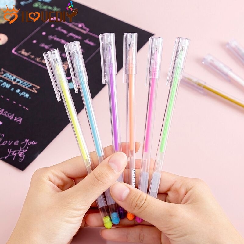 DIY Handbook Album Doodling Pens Highlighter Creative Black Card Book Handwritten Pen Student Stationery