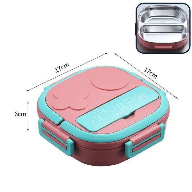 Kotak Makan Anak Lunch Box TEDEMEI Stainless Steel 6128 &amp; 6123