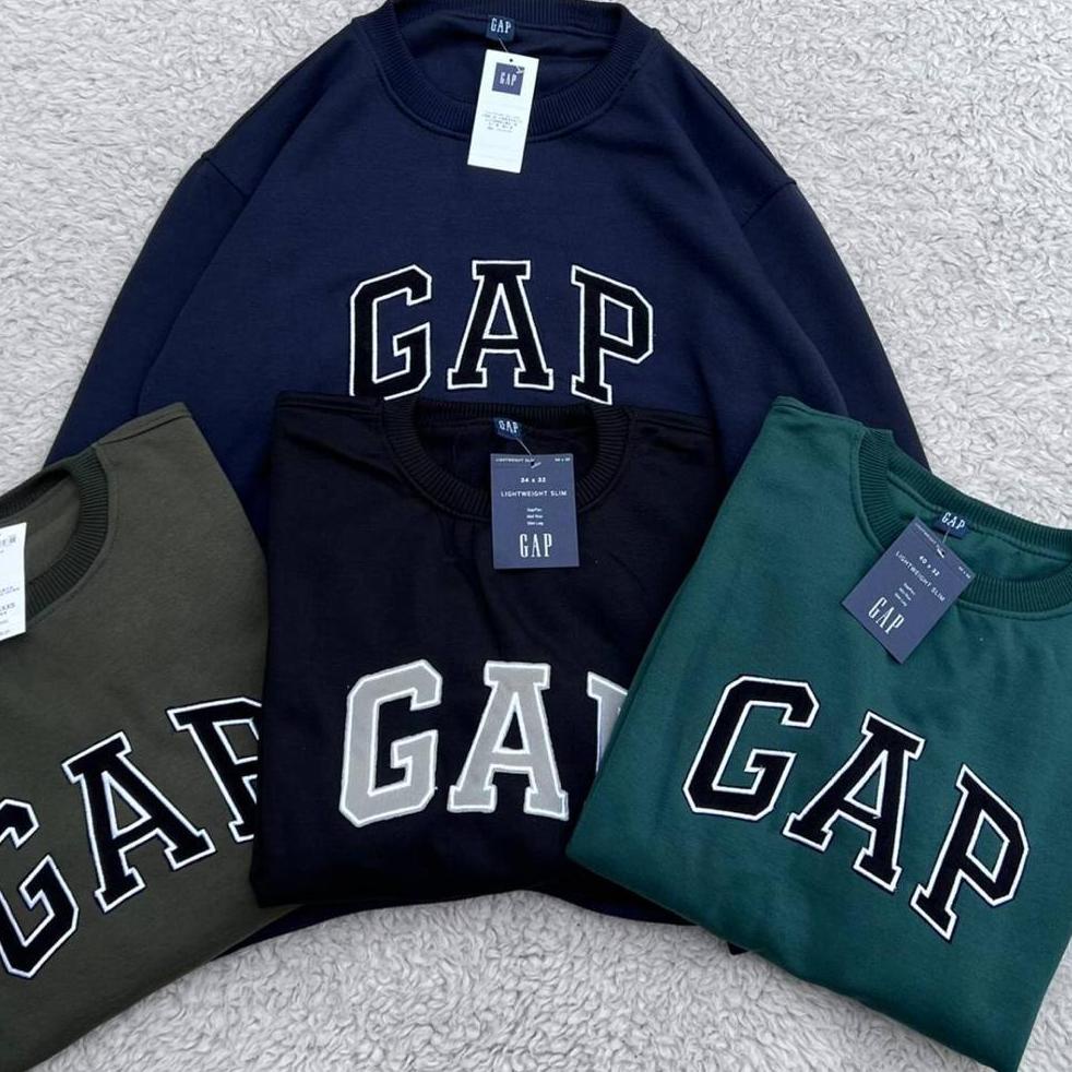 Paling Dicari Crewneck Sweatshirt GAP Bordir l Jaket GAP Full Lebel Premium Quality