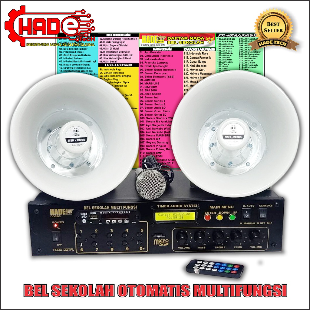 Bel Sekolah Otomatis 2horn lengkap