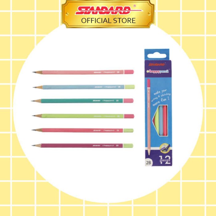 

BISA COD STANDARD HAPPY PENCIL 2B - 12 PCS