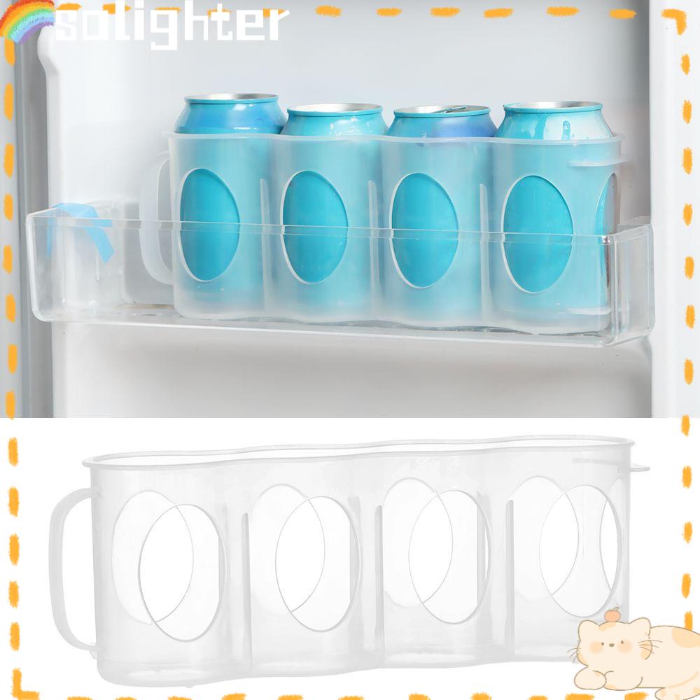 Solighter Soda Drink Rack Shelf Minimarket Dapur 4lubang Case Rak Minuman Tempat Botol Minum