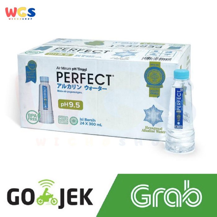 Perfect Alkaline Water ph 9.5 - 24 btl x 300ml - Khusus Gojek - Grab