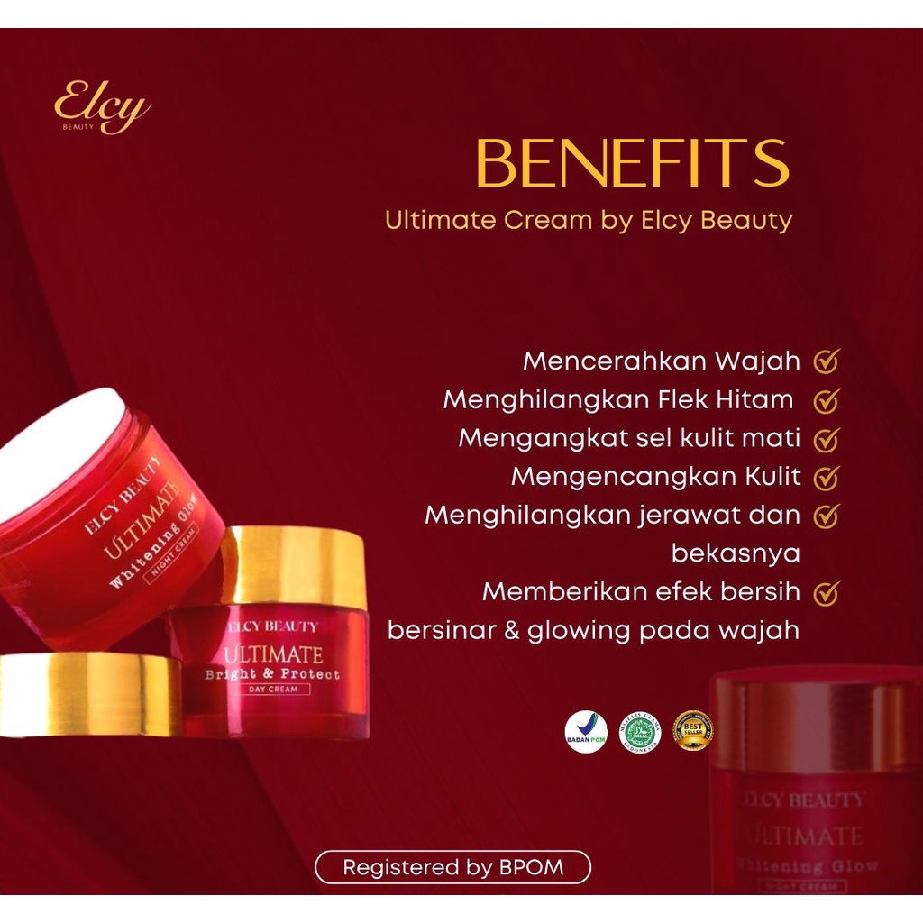 Cream Malam ELCY ULTIMATE Beauty Ecer Terbaru BPOM