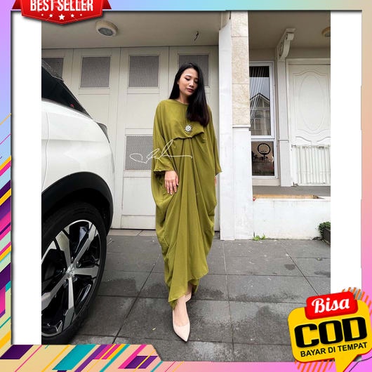 Outer Kaftan Rinjani Untuk Atasan Kondangan Wanita Lebaran Hari Raya Kaptan Remaja Kekinian Kaftan I
