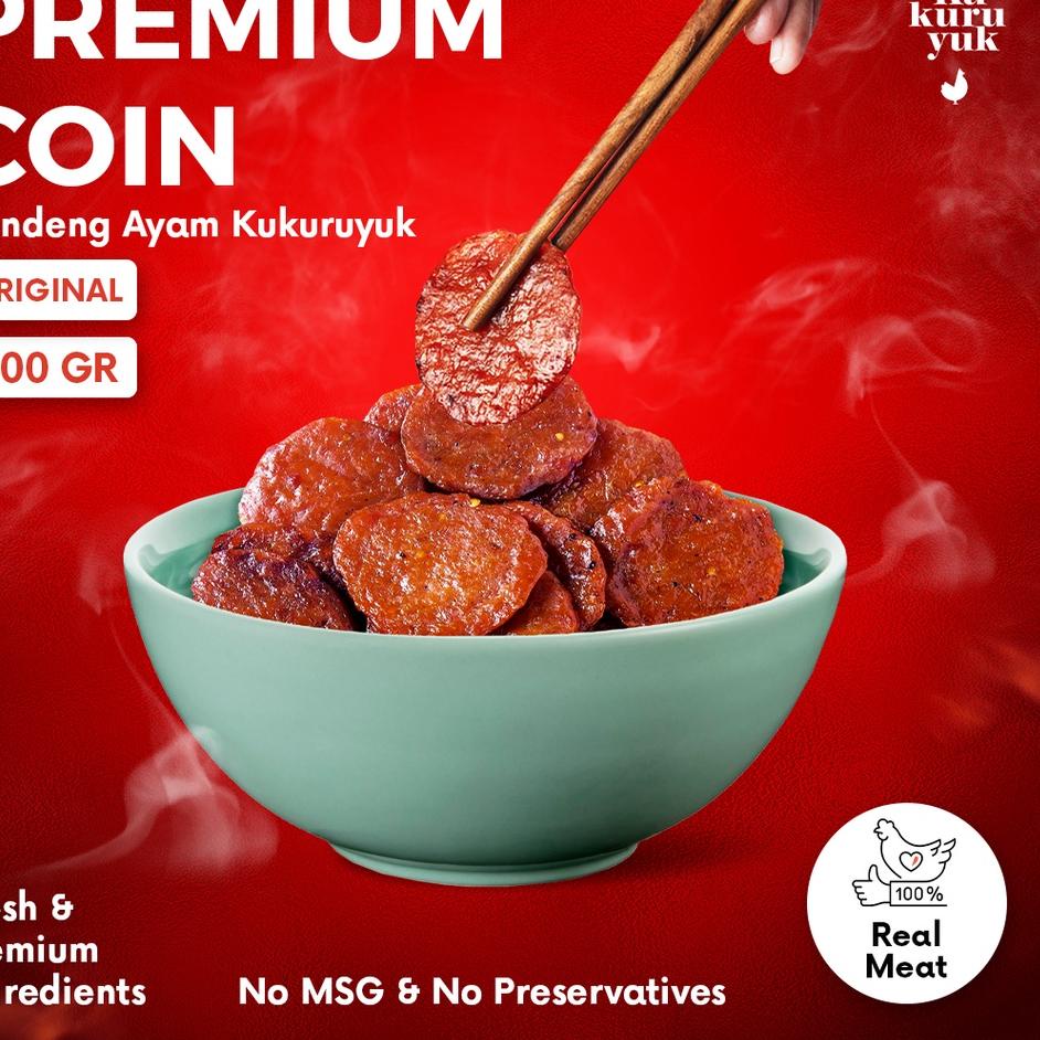 

✱ [PREMIUM COIN] Dendeng Ayam Kukuruyuk Kukuruyuk Makanan Siap Saji - 500 Gram ➳