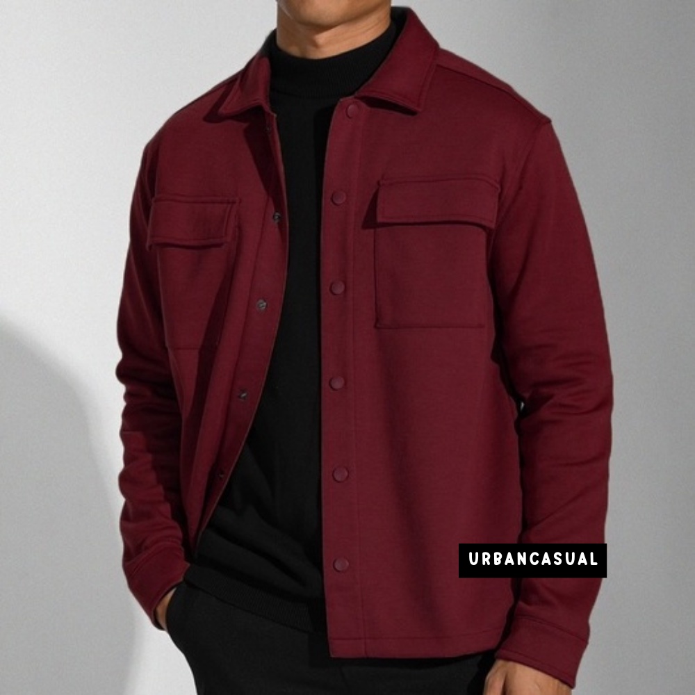 Shacket Jacket Jaket Pria Premium Fleece Tebal Jaket Kemeja Casual Cowok Cewek Trendi Model Kekinian Hangout Travelling