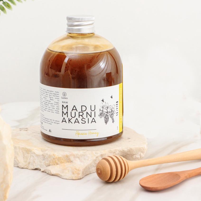 

☼ Murni Akasia 650 gr Galleo Grade A 100% Raw Honey [ Free Sendok Kayu ] ☚