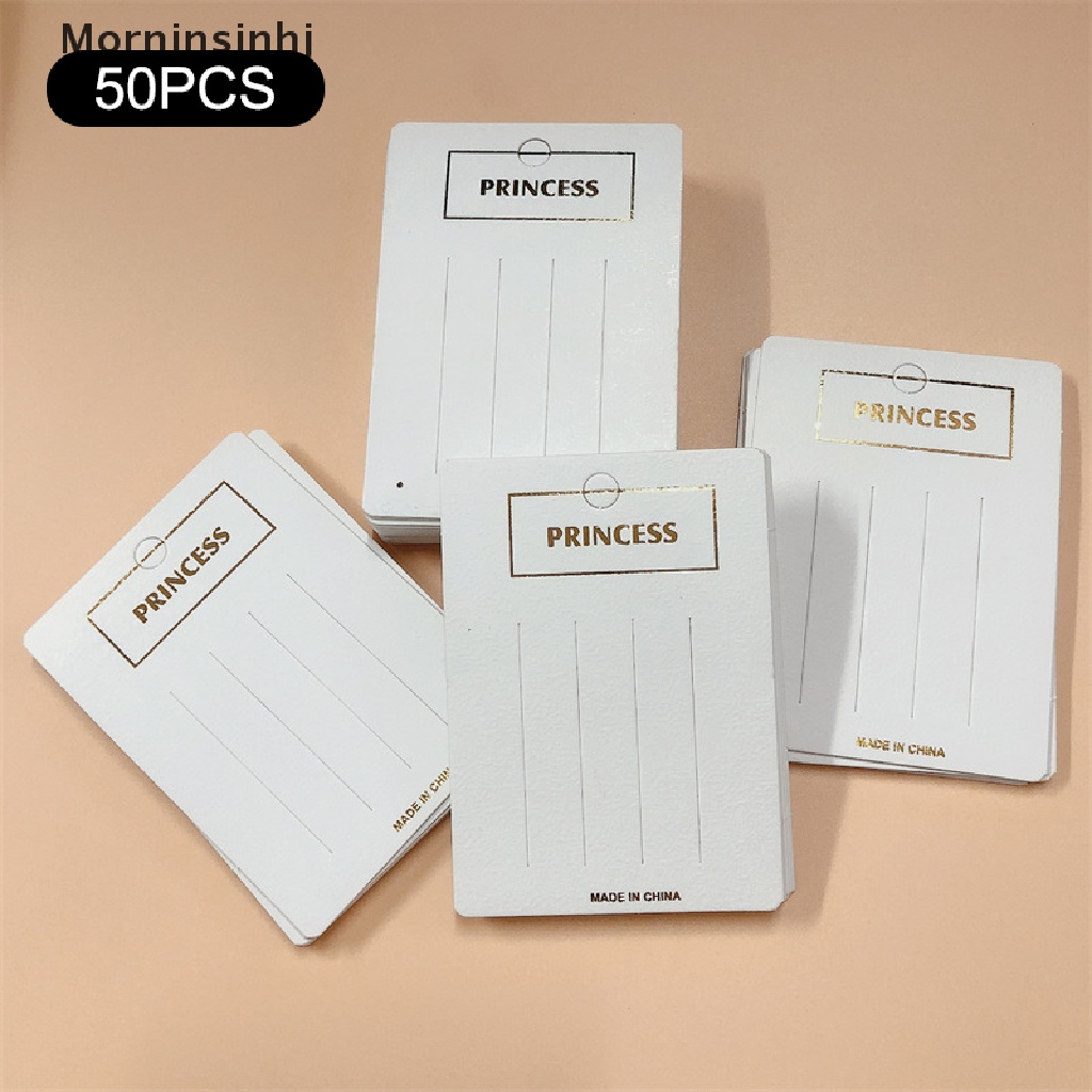 Mornin 50PCS Putih Awan hairpin card Trinket packaging display Rambut Kardus Klip id