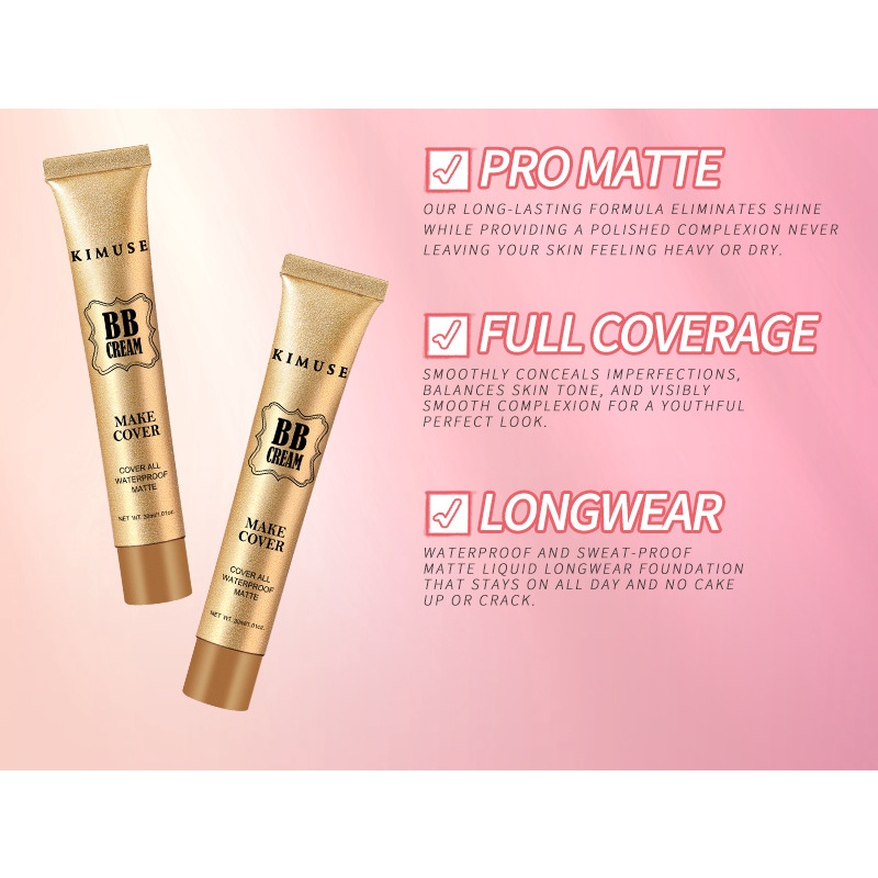 (READY &amp; ORI) KIMUSE Make Cover Matte BB Cream Waterproof Matte KS206