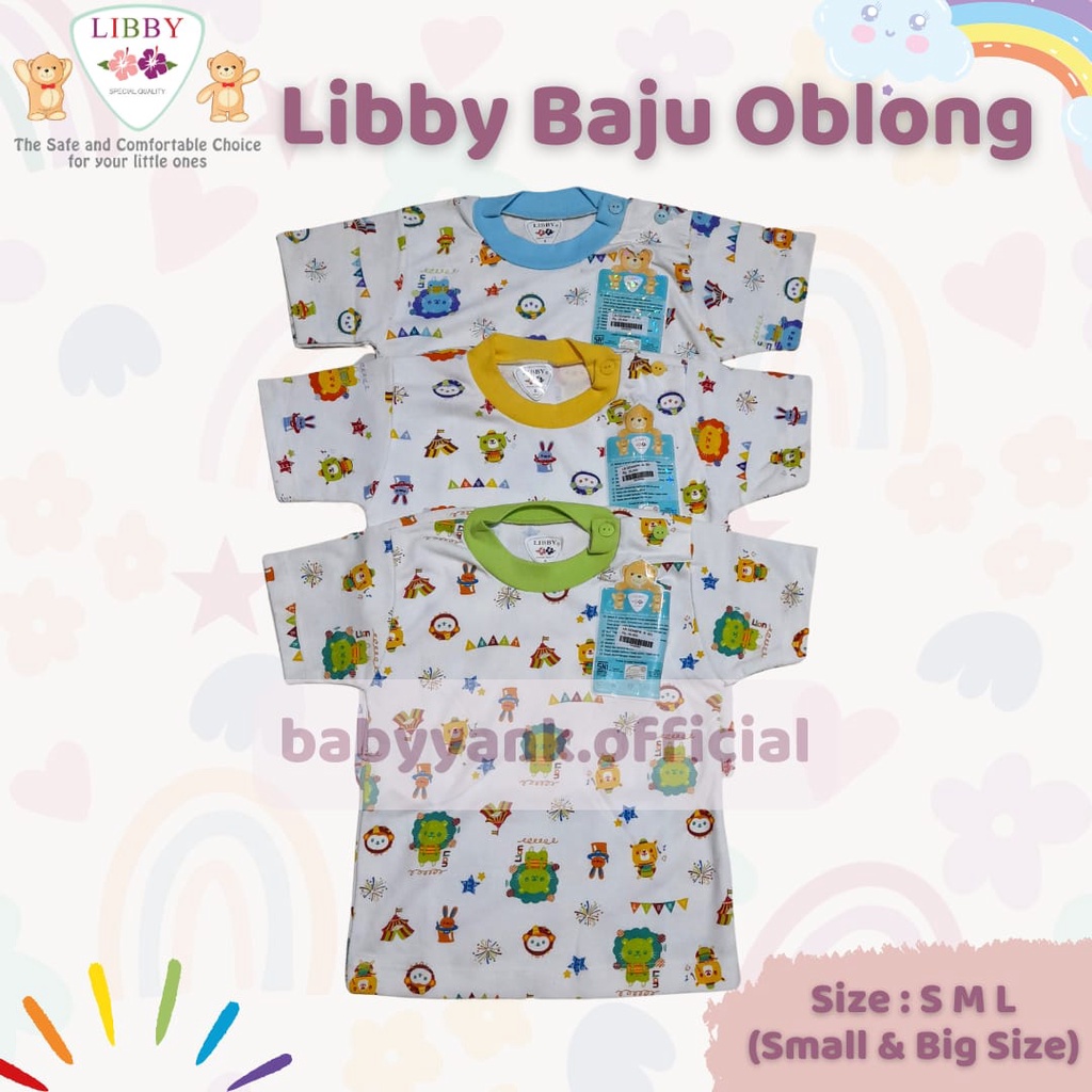 ♥BabyYank♥ LIBBY Baju Oblong Pendek Panjang Polos SML Kecil SML Besar