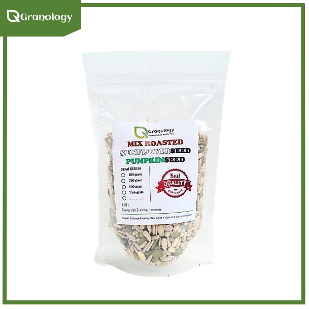 Roasted Mix Sunflower Seed dan Pumpkin Seed (250 gram) by Granology