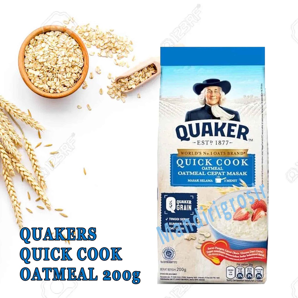 OAT MEAL* QUAKER OATS QUICK COOK 200g* SEREAL GANDUM