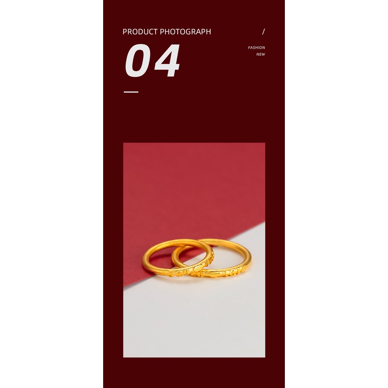 Goldkingdom Perhiasan Fashion Emas Asli Kadar 375Bangkok Aksesoris Ready Stock Simple Sandblasted 520cincin Waris1314Model Pasangan Pria Dan Wanita