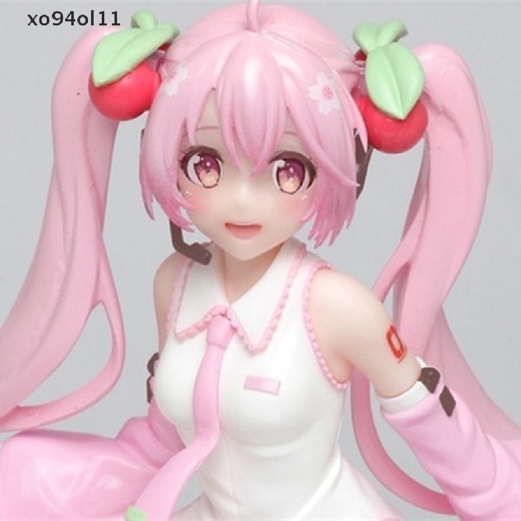 Xo High Quality Anime Miku Pink Sakura Miku PVC Patung Figure Model Mainan OL