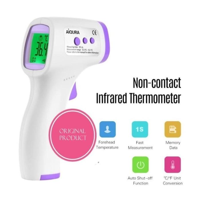 AIQURA Termometer tembak gun / thermo gun /alat pengukur suhu tubuh