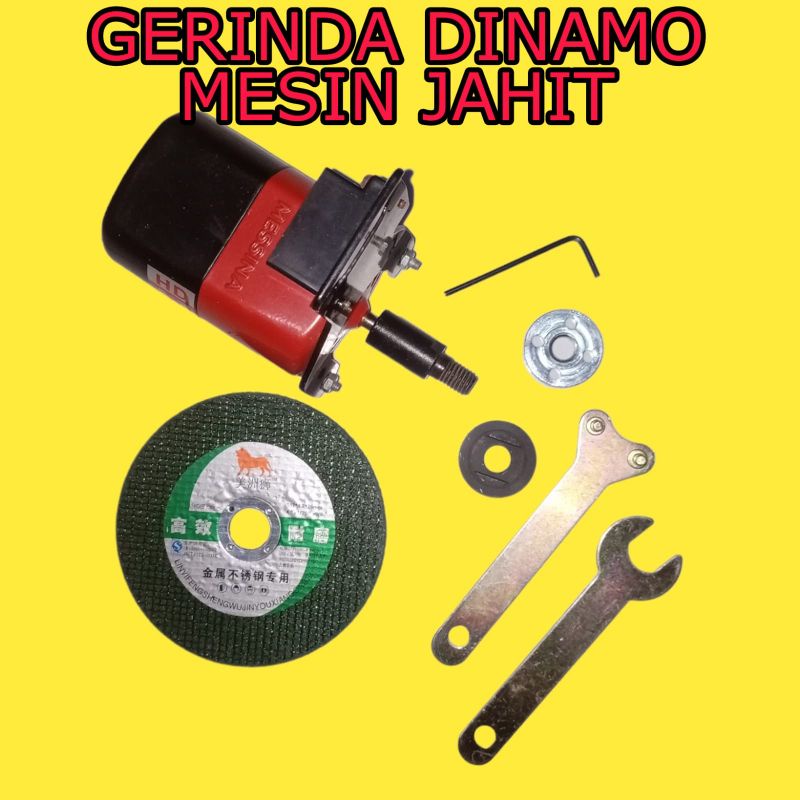 paket Gerinda mini dinamo mesin jahit