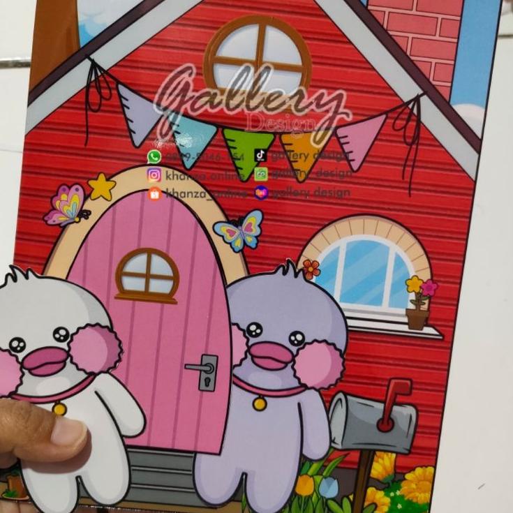 ☄ BEBEK VIRAL Lite Merah SIAP di MAINkan Anti Air Quite Book Mainan Edukasi Anak Viral Paper Duck ➫