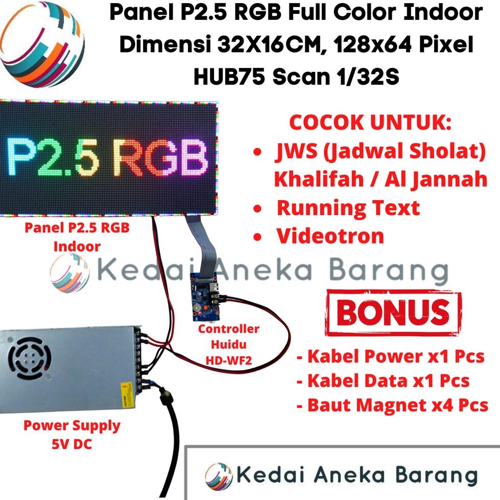 Model Terkini - Panel Module Modul LED P2.5 Running Text SMD RGB Indoor Tri Full Color Videotron Dot