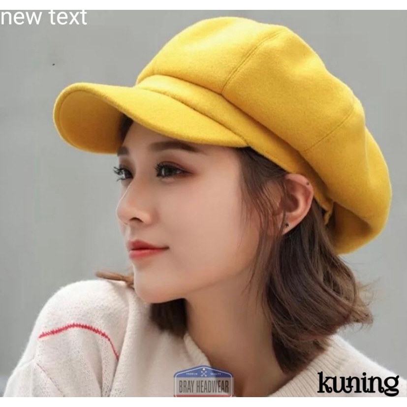 Trendy Topi Cap Apolo Polos Newsboy Dewasa Unisex Import Premium Topi Apolo Topi Kekinian Terbaru Simpel