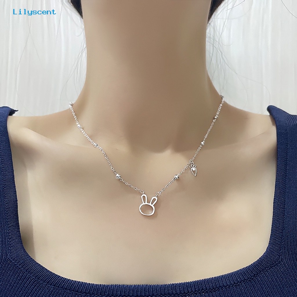 [LS] Kalung Simple Adjustable Halus Berongga Keluar Liontin Wanita Indah Kalung Terang Untuk Pakaian Sehari-Hari