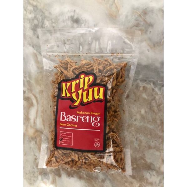 

basreng pedas daun jeruk kemasan zip 250 gr