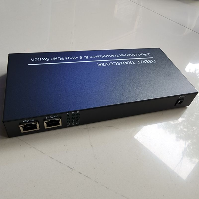 Media Converter 8-port 100M/SC/20KM (4A+4B) 2-port 1000Mbps RJ45
