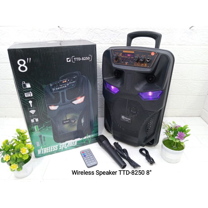 speaker aktif trolley 8 inch model koper tarik speaker portable 8 inch